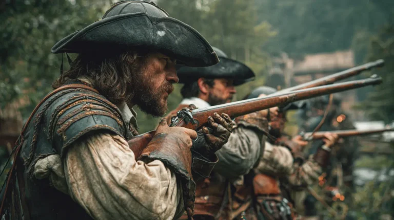 Rapparees in battle during Cromwellian conquest of Ireland